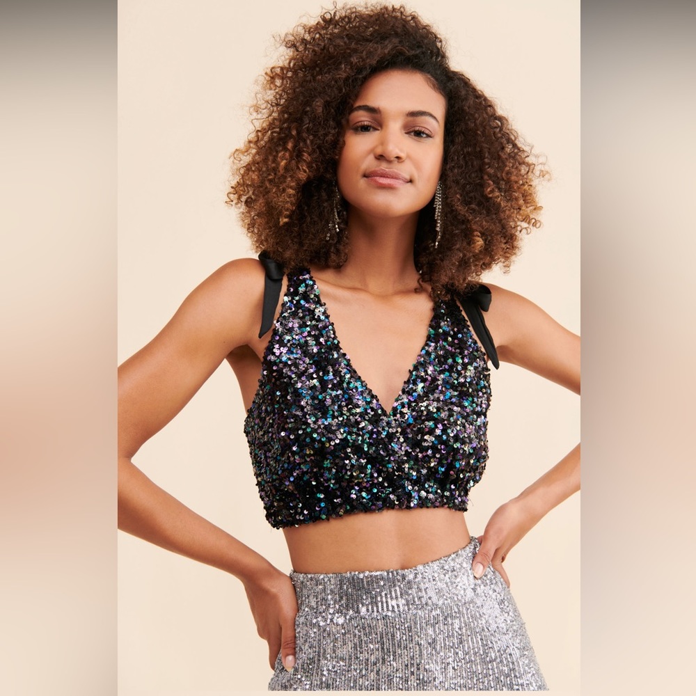 FREE PEOPLE SEQUIN TOP